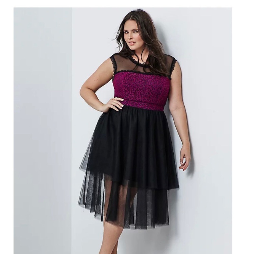 Torrid Insider Lace & Mesh Skater Dress Sz 20